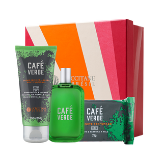 Combo Caf&eacute; Verde: Sabonete, Creme Pr&eacute; e P&oacute;s Barba e Col&ocirc;nia